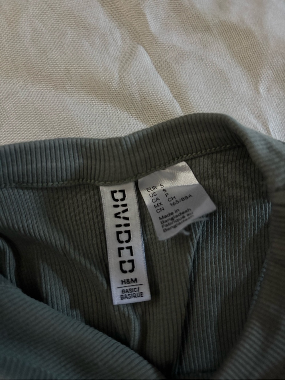 H&M Olive Green Ribbed Tank Top - Picture 4 of 8